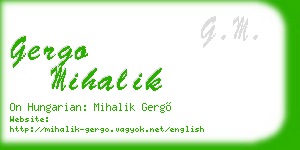 gergo mihalik business card